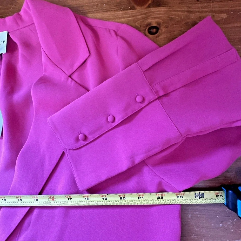 NWT Careste Cecile Silk Blazer Jacket Size 14 Pink Light‎ Weight Classic Pockets